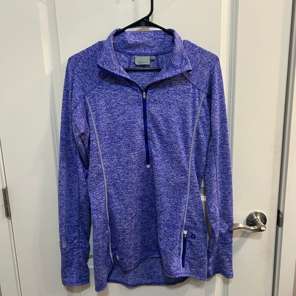 Athleta Purple Quarter Zip Running Wild Athletic Pullover Jacket Women’s Size M